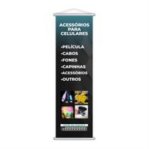 Banner Acessórios para Celulares Capinhas Películas 100x30cm