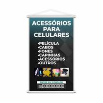Banner Acessórios Para Celulares Capinhas Películas 80X50Cm