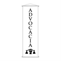 Banner Advocacia Advogado Direito Serviço Branco 100X30Cm - Plimshop