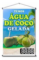 Banner Agua De Coco - Faixa Aqui Tem - new face! comunicação visual