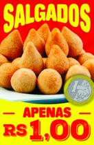 Banner Arte Pronta - Salgados Apenas 1 Real Banner Arte Pronta - Salgados Apenas 1 Real