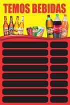 Banner Arte Pronta - Temos Bebidas Tabela Amarela E Vermelha