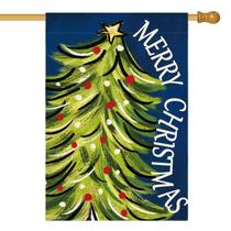 Banner AVOIN colorlife Blue Merry Christmas 71x102 cm frente e verso