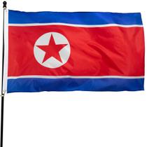 Banner BANDERA de Corea del Norte 91x152 cm Poliéster