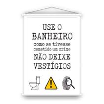 Banner Banheiro 21x30cm Ref:Branco SEM PERSONALIZAÇÃO Não mancha Não desbota Sol e chuva