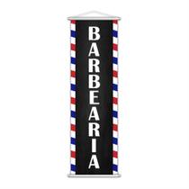 Banner Barbearia Barbeiro Barba Serviço Lona 100x30cm Banner Barbearia Barbeiro Barba Serviço Lona 100x30cm