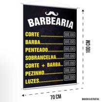 Banner Barbershop Lista De Serviços Em Alta Qualidade - G Artes