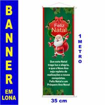 Banner Boas Festas 1mx35cm Em Lona Com Bastão E Cordinha Cor:Banner Feliz Natal Banner Boas Festas 1mx35cm Em Lona Com Bastão E Cordinha Cor:Banner Feliz Natal
