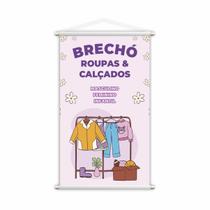 Banner Brechó Masculino Feminino Roupas E Calçados 80X50Cm