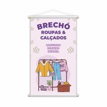 Banner Brechó Masculino Feminino Roupas e Calçados 80x50cm