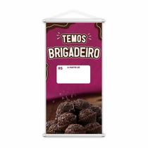 Banner Brigadeiro Doce Chocolate Confeitaria Lona 60X40Cm