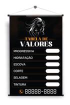 Banner Cabeleireira - Tabela de Preços - tam. 80x60cm
