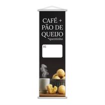 Banner Café e Pão de Queijo Cafeteria Preço Lona 100x30cm Banner Café e Pão de Queijo Cafeteria Preço Lona 100x30cm