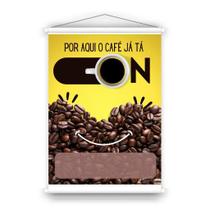 Banner Café tam:G 60x80cm Placas Iguassu: Pendure, Decore, Divulgue e Venda Perfeito para Uso Interno e Externo