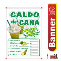 Banner Caldo de Cana 60cm x 90cm- Pastelaria - Feiras em Geral