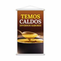 Banner Caldos Sopas Comida Restaurante 80X50Cm