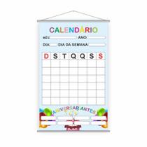 Banner Calendário + Aniversariantes - Decoração Escolar
