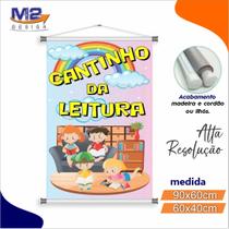 Banner Cantinho da Leitura em Lona Impressa e vários tamanhos