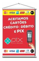 Banner Cartão De Credito Débito Pix - new face! comunicação visual