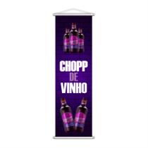 Banner Chopp de Vinho Garrafas Bebidas Lona 100x30cm Banner Chopp de Vinho Garrafas Bebidas Lona 100x30cm