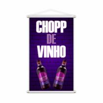 Banner Chopp de Vinho Garrafas Bebidas Lona Grande Banner Chopp de Vinho Garrafas Bebidas Lona Grande