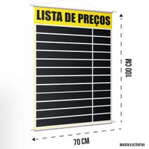 Banner Com Lista De Preços Para Comércios Impresso Em Lona - Shop G Artes