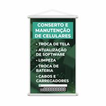 Banner Conserto Manutenção De Celulares Número Pix Grande