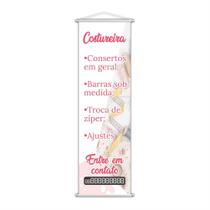 Banner Costureira Costura Lona 100X30Cm Banner Costureira Costura Lona 100X30Cm