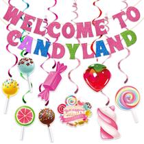 Banner de 11 peças com tema Little Man Candy para decorações de festa