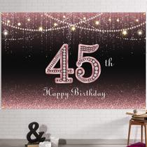 Banner de aniversário Backdrop Hamigar Happy 45th 45 Years