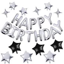 Banner de Aniversário Happy 16 - Letras em Mylar Foil Prata Banner de Aniversário Happy 16 - Letras em Mylar Foil Prata
