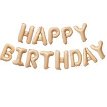 Banner de aniversário Party Era Nude Tan Wood Blush Groovy