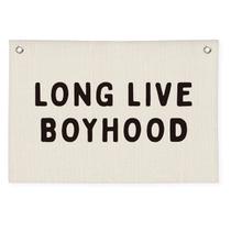 Banner de bandeira de lona PLKMN Long Live Boyhood para quarto de crianças