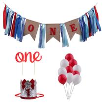 Banner de cadeira alta com decorações de aniversário GUCHOL para menino