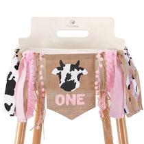 Banner de cadeira alta WAUAO Cowgirl One - Decoração de aniversário