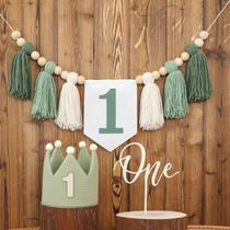 Banner de cadeira alta Wild One 1st Birthday Party Boy Decor