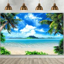 Banner de decoração MAQTT Hawaiian Tropic Palm Tree 300x240cm