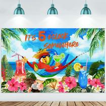 Banner de decoração Mixweer São 5 horas em algum lugar do verão Banner de decoração Mixweer São 5 horas em algum lugar do verão