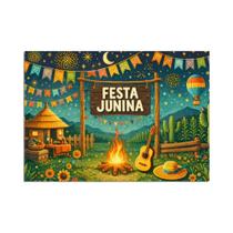 Banner De Decoração Para Festa De Festival De Junho No Brasil: Fundo Para Dança, Fogueira E Barraca