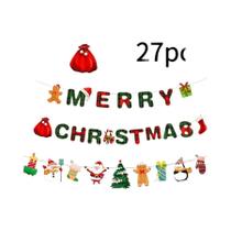 Banner De Feliz Natal, Decoração Festiva Para Casa, Ornamentos Suspensos Para Festa Banner De Feliz Natal, Decoração Festiva Para Casa, Ornamentos Suspensos Para Festa