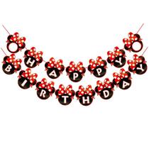 Banner de Festa ChuangQi Minnie - Feliz Aniversário 1º Ano Banner de Festa ChuangQi Minnie - Feliz Aniversário 1º Ano