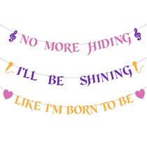 Banner de Festa com Glitter CHOOSE-IT Born to Shine Decor