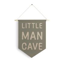 Banner de flâmula pendurado em tela Qpenm Little Man Cave Banner de flâmula pendurado em tela Qpenm Little Man Cave