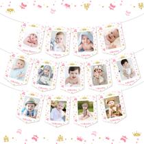 Banner de fotos Funmemoir Princess for Girl, festa de primeiro aniversário