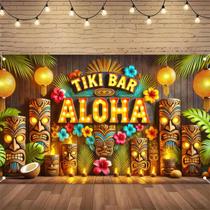 Banner de fundo BlissYard Aloha Hawaii Tiki Totem 180x110cm