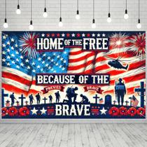Banner de fundo BlissYard Memorial Day Party 180x110cm