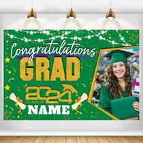 Banner de fundo de formatura AUBAO Custom Green Poliester
