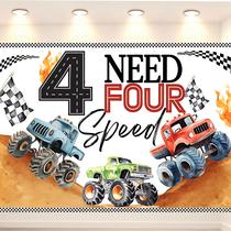 Banner de Fundo hanviync Caminhão Monstro 150x100 cm