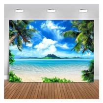 Banner de fundo MAQTT Summer Beach Theme 270x180cm Poliéster