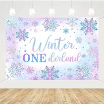Banner de Fundo MEHOFOND Winter Onederland 240x180cm para Crianças